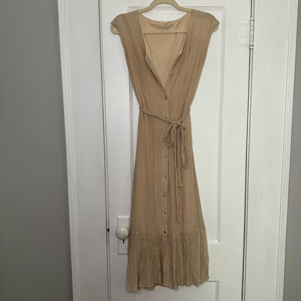 Indigo Rose Coastal Button Down Midi Dress Size Medium - Picture 5 of 13